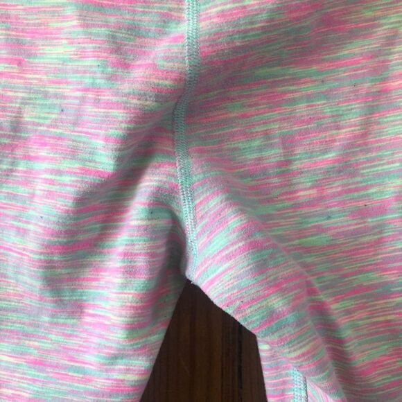 Ivivva Girls Lululemon Colorful Cropped Leggings Pink Green Cropped Size 12 / 14 - Picture 6 of 9
